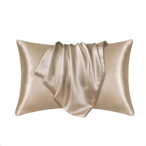 taies d'oreiller soie gris satinées modernes non toxiques hypoallergéniques 51x66cm 51x76cm