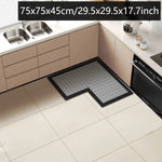 tapis sol intérieur gris moderne adhésif lavage main chambre cuisine salle bain grande taille