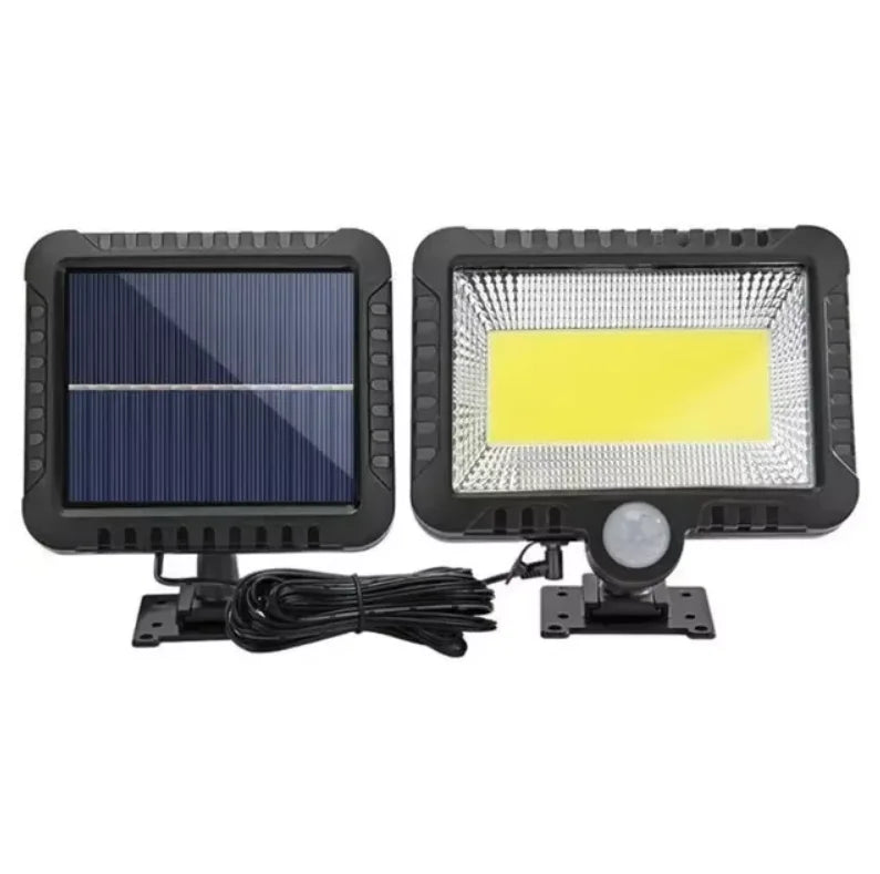 lampe solaire murale détecteur mouvement 18 led ip65 étanche moderne clips câble jardin rue