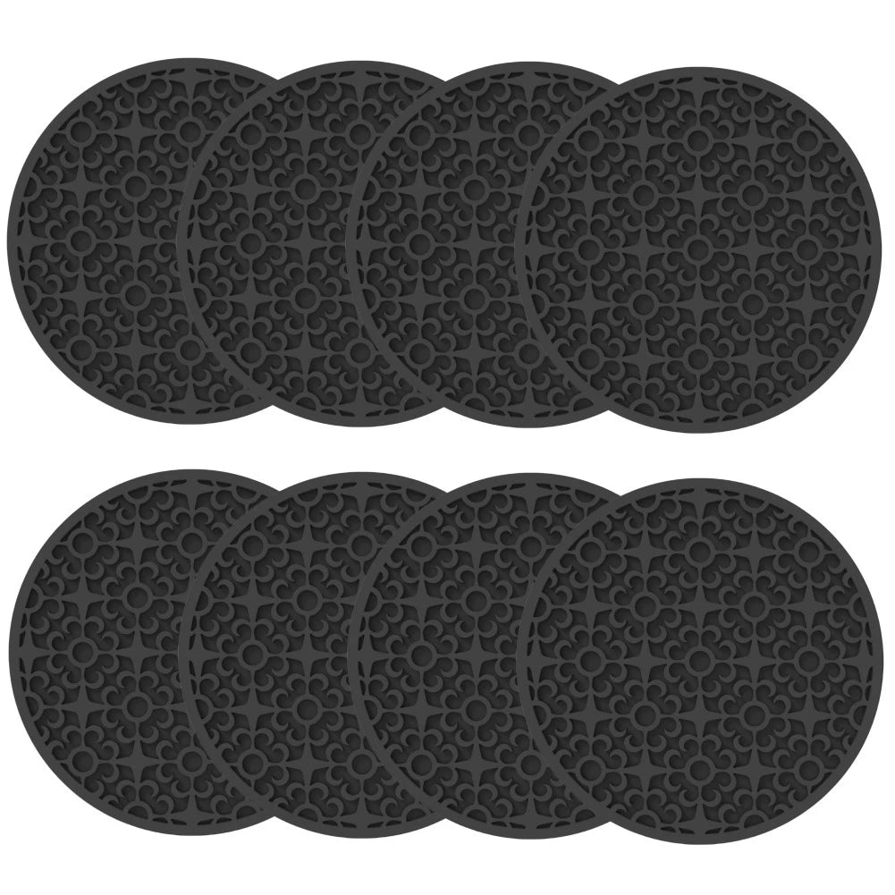 tapis table moderne rouge gris noir vert blanc motif géométrique cercles étoiles
