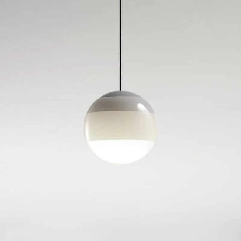 suspension lumineuse moderne bicolore gradation couleurs blanc bleu vert orange rose noir
