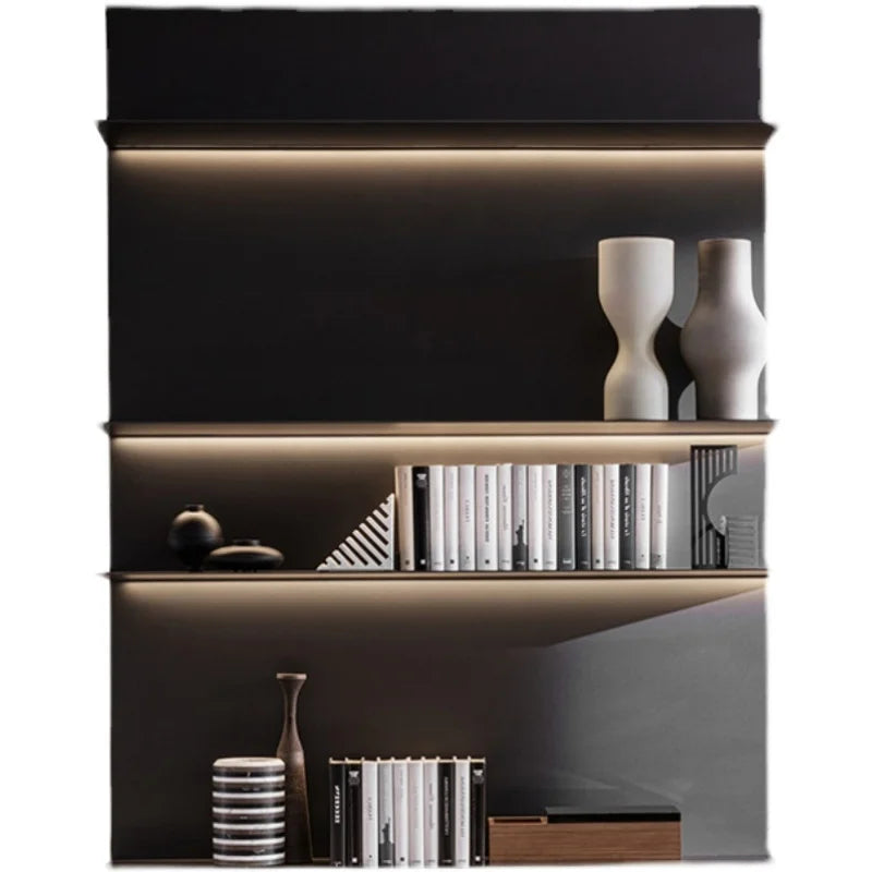 étagère murale contemporaine bois métal noir fixée maison.storage deco moderne attractive