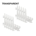 supports assiettes décoratives transparents noirs feuilles volutes classiques articulés 10 pièces