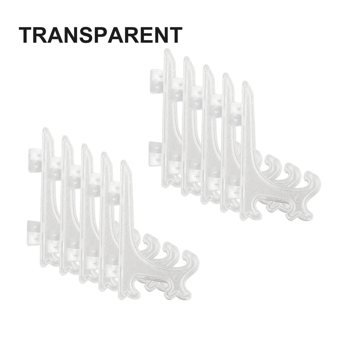 supports assiettes décoratives transparents noirs feuilles volutes classiques articulés 10 pièces