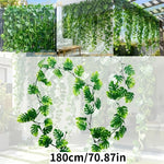 décoration intérieure plante artificielle verte feuilles grandes vigne moderne opaquement sans pot