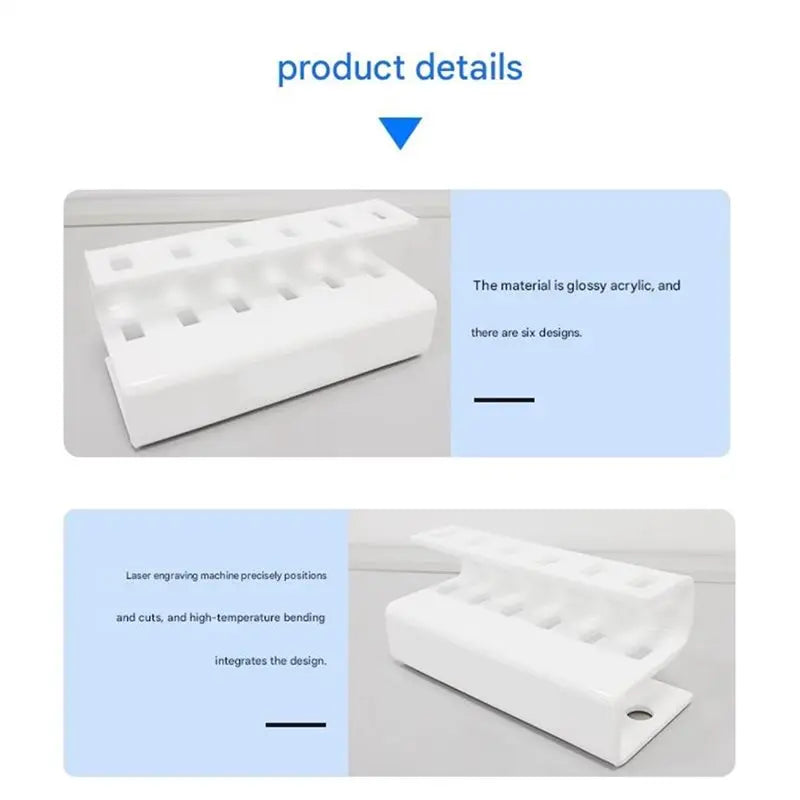 porte stylos acrylique blanc transparent noir ophthalmique flipperstand organisateur optique minimaliste