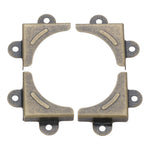 protections angle bois bronze vieilli effet vieil age vintage rustique fixations vis incluses