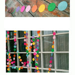 guirlande décorative papier cercles colorés festifs anniversaire mariage noël enfantin festive