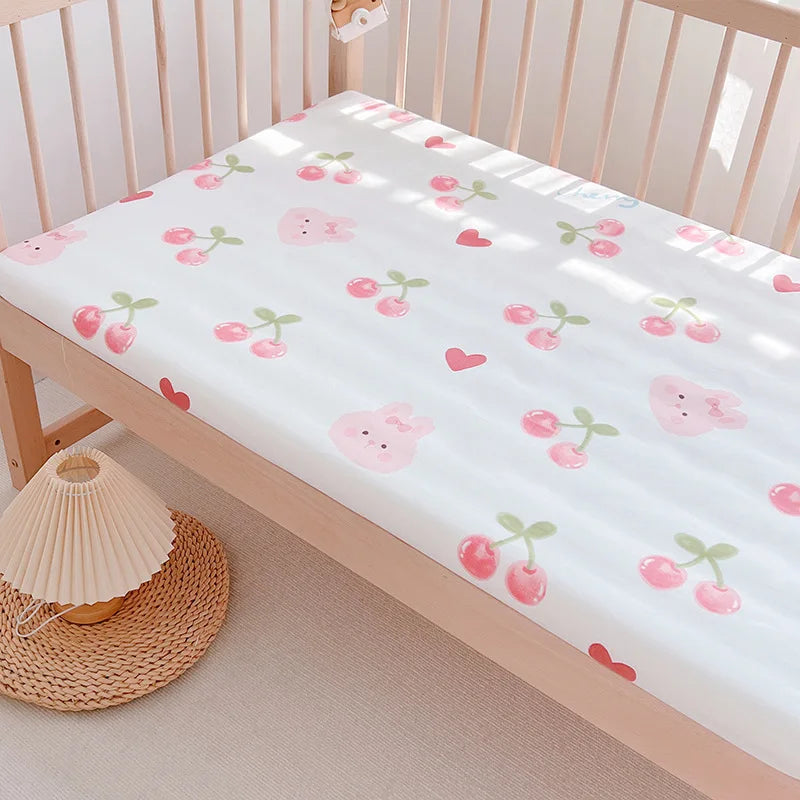 drap bébé couverture panda points sapins élastique simple beige uni coton respirant lit enfant