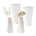 moule silicone vase artisanal décoration intérieure fleurs séchées plâtre motifs circulaires modernes minimalistes