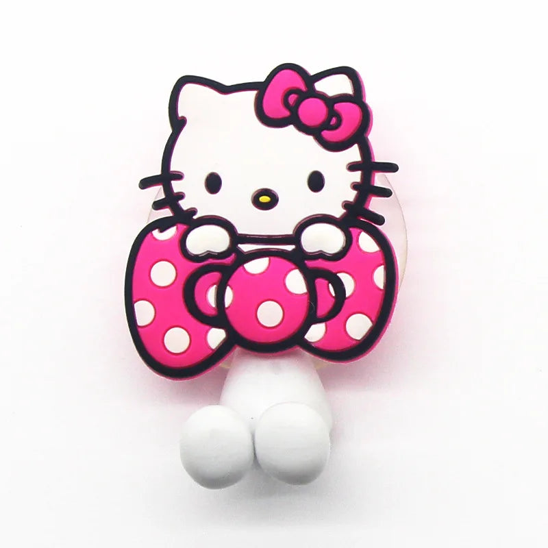 porte brosse dents animaux chatons pois adhésif mignon rose blanc gris