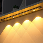 éclairage led sous cuisine veilleuse rechargeable blanc chaud moderne clips câbles mouvement sensoriel 20cm