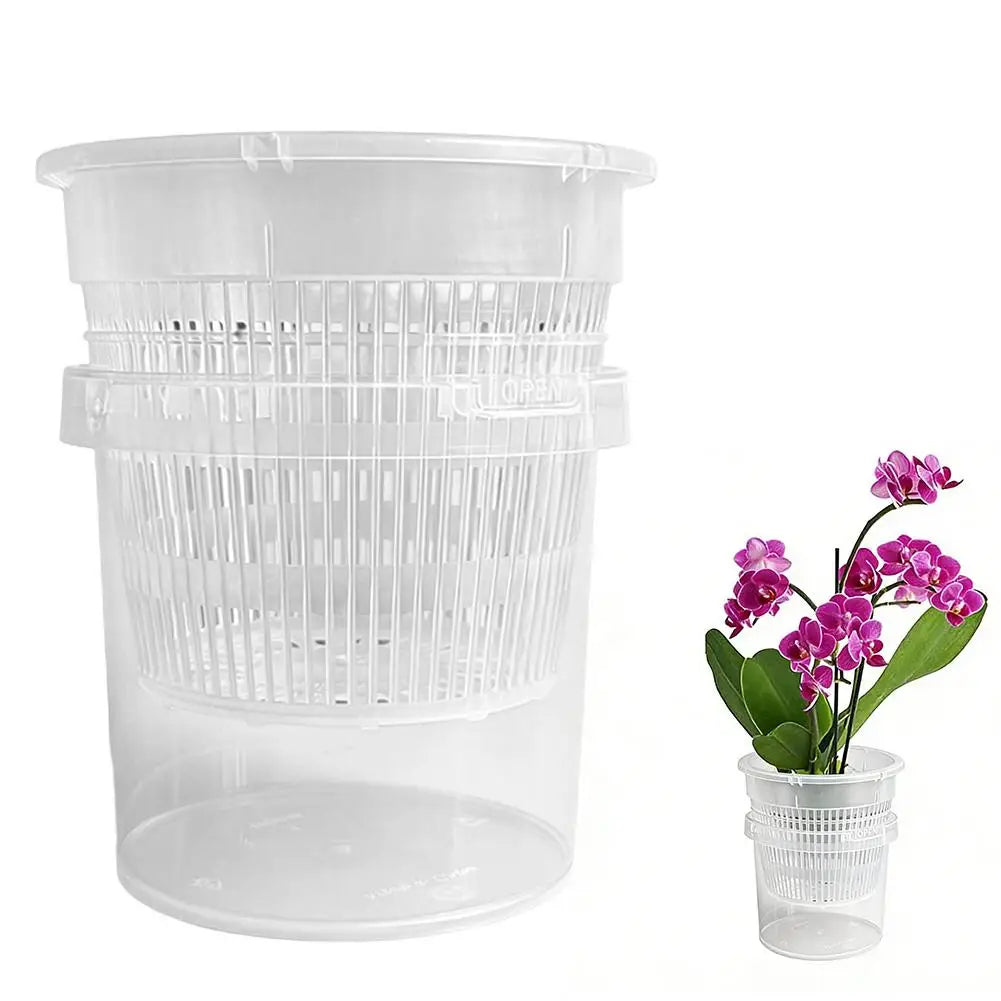 pot fleurs transparent absorption automatique eau grille perforations moderne plastiqueDecorationPlantes