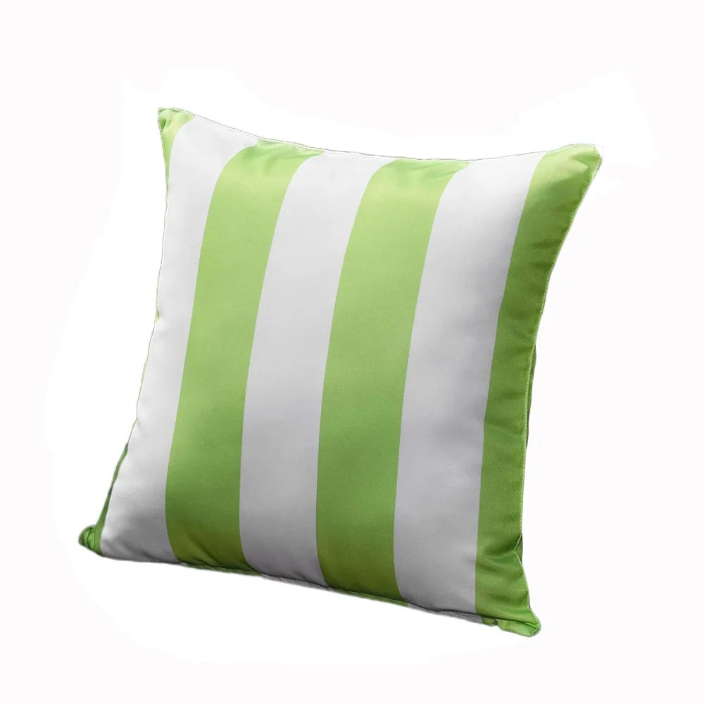 housse coussin extérieur imperméable polyester coton moderne rayées beige gris noir rouge jaune vert