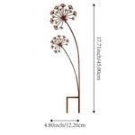 plaque métallique décorative moderne motif papillon fleur cactus marron rustique