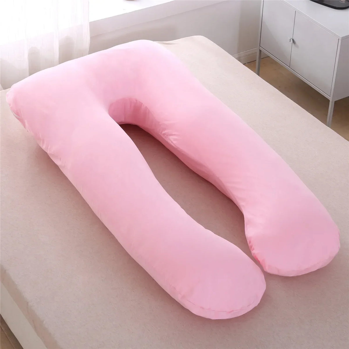 coussin maternité bleu clair forme polyester coton massage voyage literie allaitement