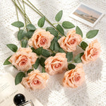 bouquet roses artificielles blanches vase cube decoration maison mariage anniversaireintérieur