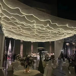 rideau suspendu blanc ondulé moderne guirlandes lumineuses 40cm 50cm 60cm 70cm 80cm 10m