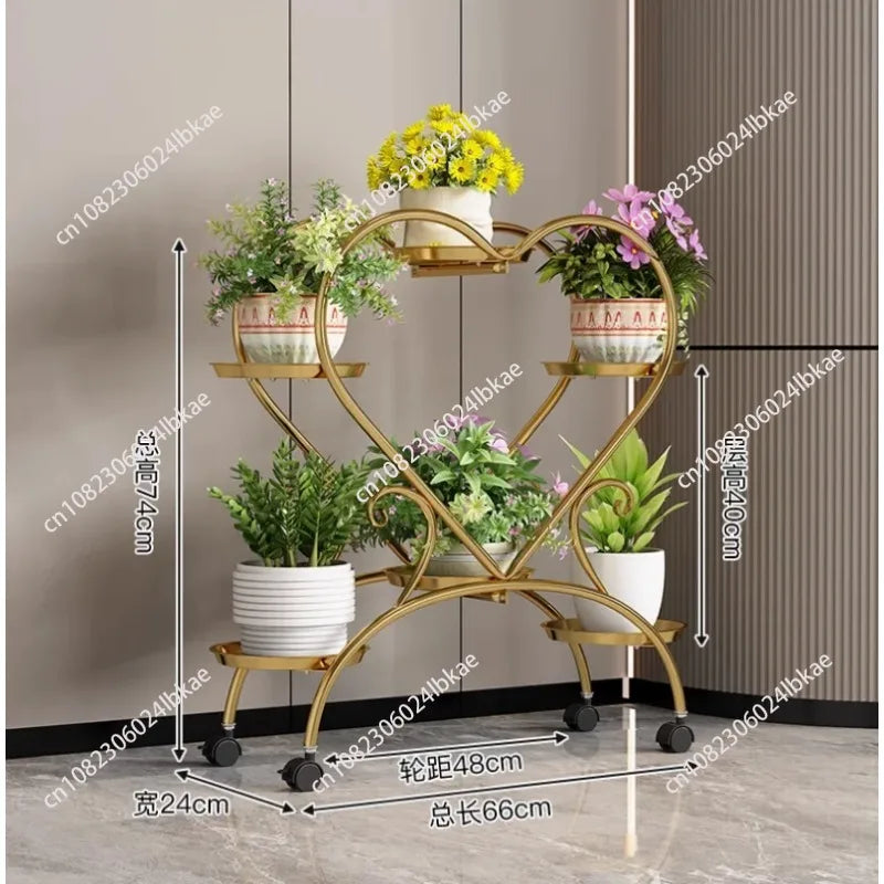 présentoir fleurs moderne blanc doré géométrique 102cm hauteur 65cm largeur