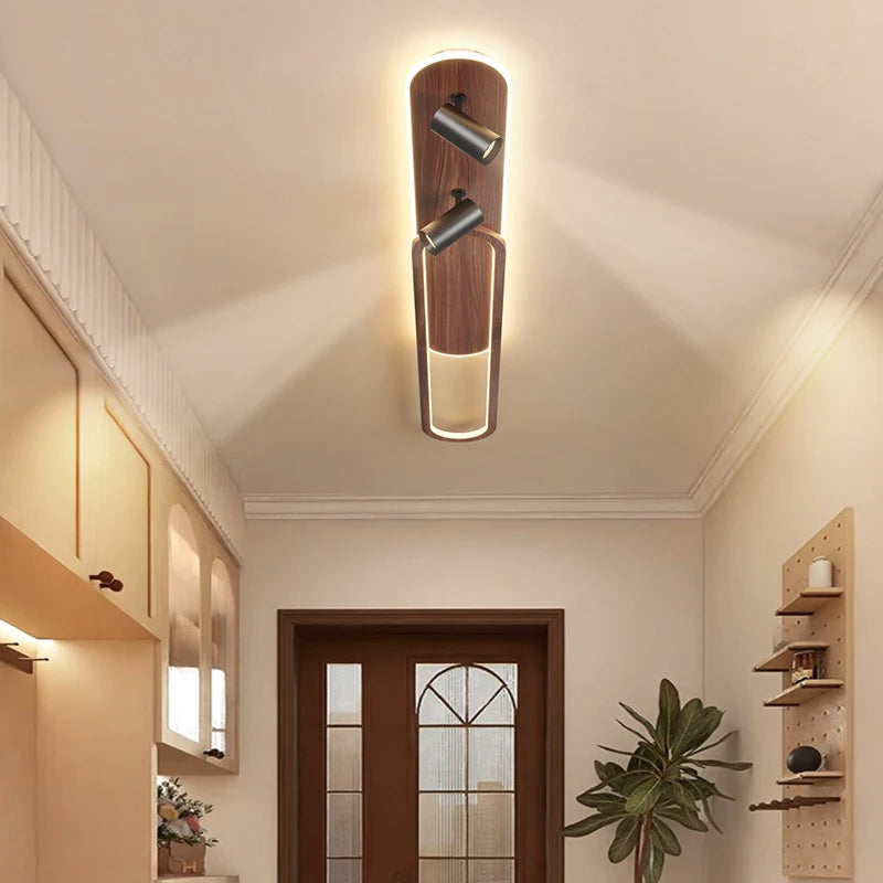 lampe moderne bois naturel finition mate led boise blanc minimaliste télécommande