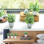 plantes artificielles feuilles vertes modernes maison décoration intérieure eucalyptus magnolia grass river leaves spring