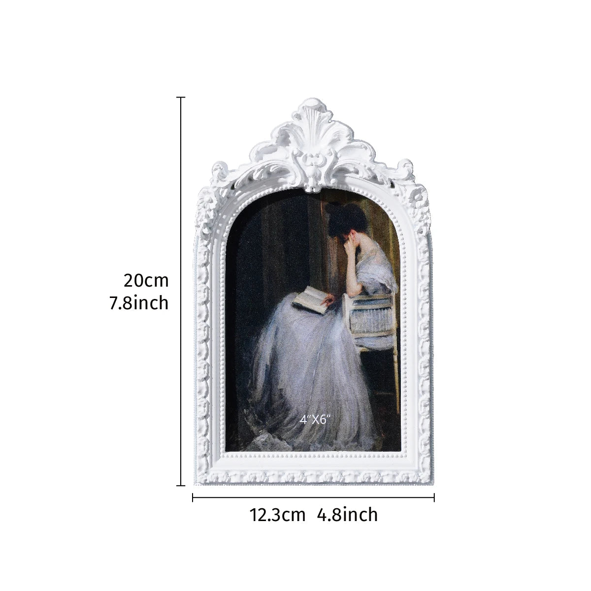 cadre photo vintage noir blanc orné résine baroque décoration photo moderne
