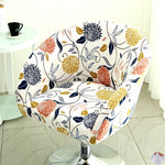 housse chaise extensible motif floral moderne fauteuil salle manger décor maison élastique
