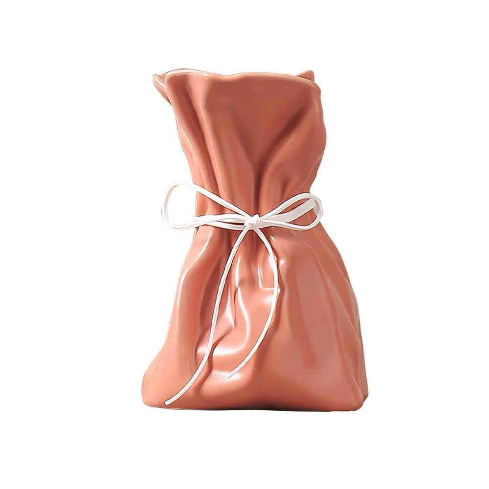 vase minimaliste moderne polyesters vert blanc rose satiné doux opaque salon