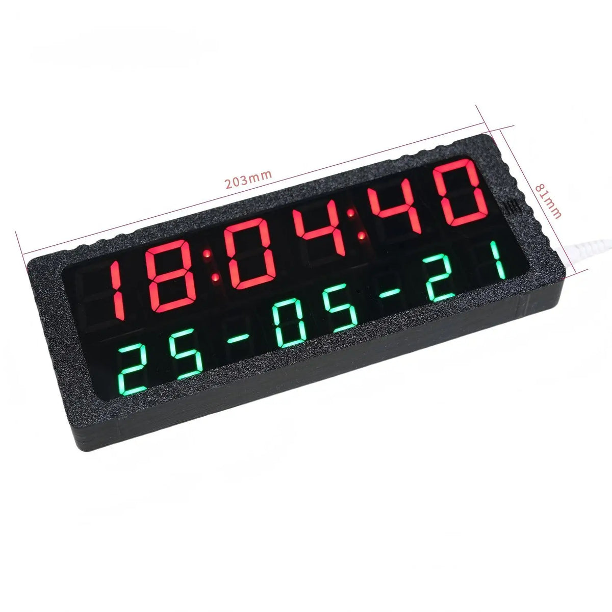 horloge numérique moderne affichage heure date boutons usb synchronisation wifi gps adhésif