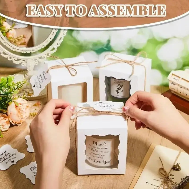boîtes cadeau blanc noir ruban transparent anniversaire mariage fêtes enfants noël