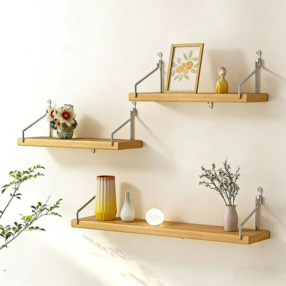 étagères murales bois naturel clips magnétiques moderne minimaliste suspension murale sans perçage multifonction chambre