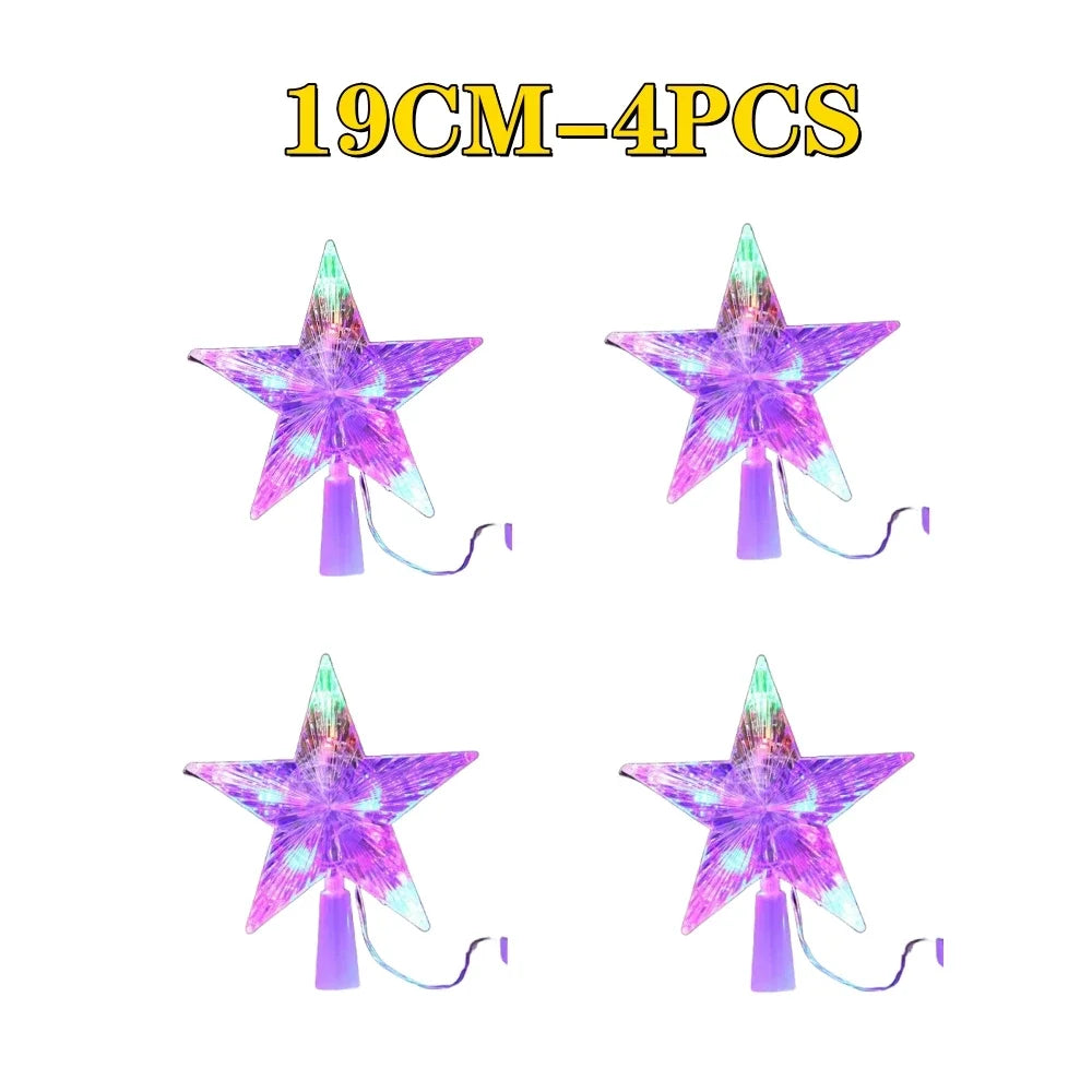 décoration multicolore étoiles lumineuses led transparentes moderne guirlande fête noël mariage