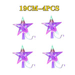 décoration multicolore étoiles lumineuses led transparentes moderne guirlande fête noël mariage
