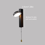 lampe murale led moderne fixée mur blanc noir interrupteur cordon rectangulaire lisse