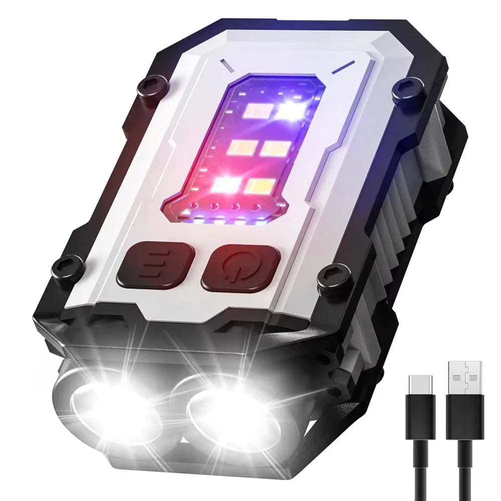 lampe led porte clefs aimantée rechargeable usb modes lumiere intense tactique