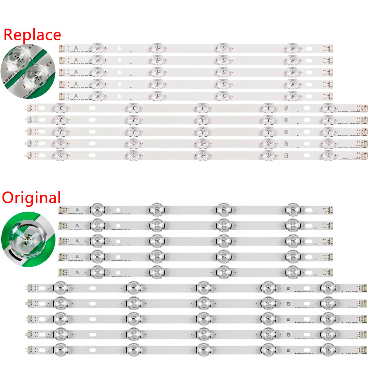 bande lumineuse led blanc moderne adhésif connecteurs électriques alimentation qr code ab