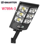 lampe solaire moderne noire capteur mouvement recharge solaire led fixation murale/commande distance