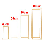 supports fleurs dorés modernes métal structure géométrique 40cm 60cm 80cm 100cm