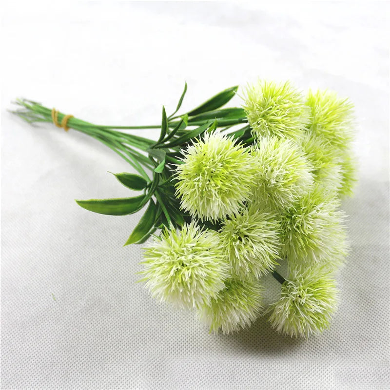 bouquet fleurs artificielles vert blanc jaune rose moderne minimaliste intérieur décoration mariage anniversaire