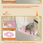 coussin toilette chat rose adhésif confortable pvc dimension 39cm 36.5cm ouverture 24cm 19cm