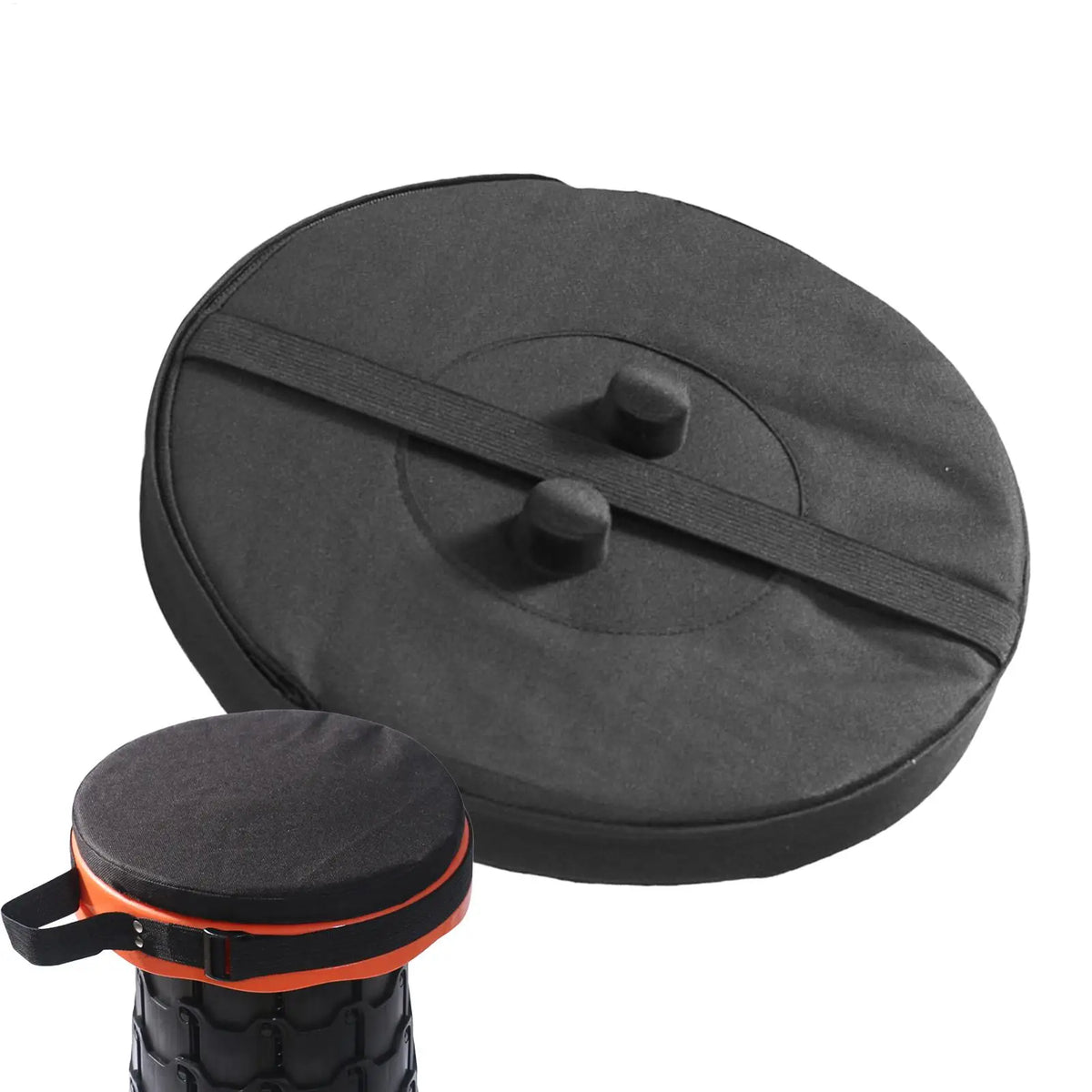 coussin chaise noir mousse mémoire forme rond tissu uni moderne ceinture élastique facile nettoyer