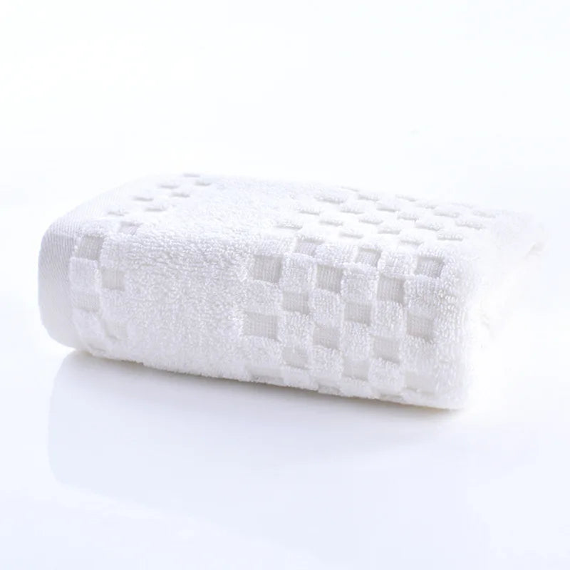 serviette bain coton carreaux gris moderne séchage rapide 70x140cm pliable toilette absorption efficace lavable