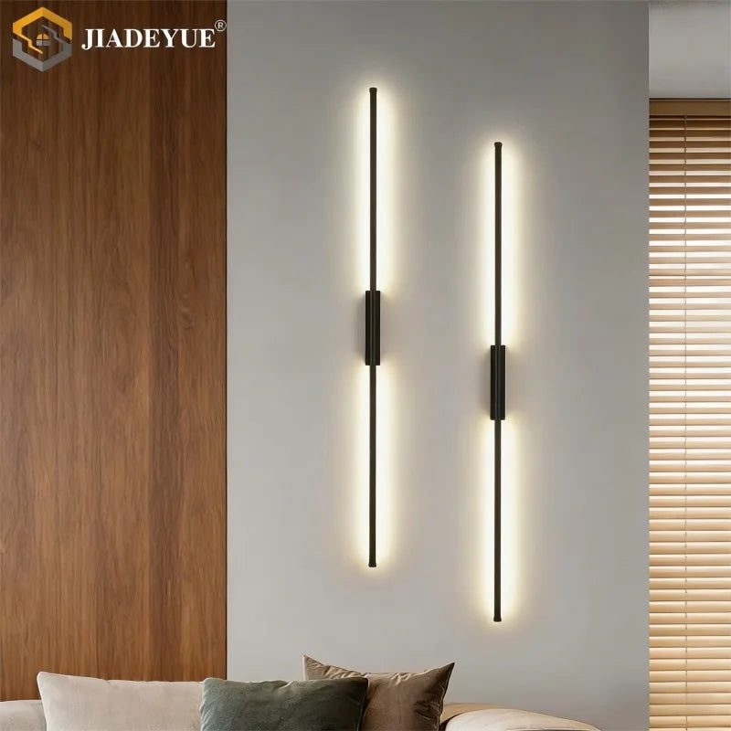 applique murale led moderne minimaliste noir éclairage quotidien 90 260V 3000K 4000K 6000K aluminium