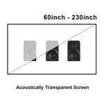 écran projecteur acoustique transparent tissé blanc clips moderne 60 230 pouces