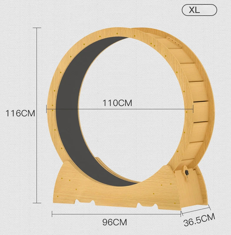 roue d'exercice hamster bois naturel moderne taille XL