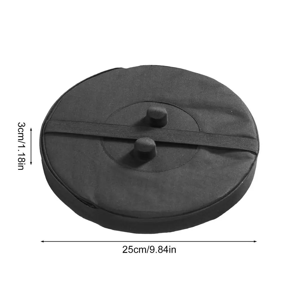 coussin siège rond mousse mémoire forme tissu oxford noir fixé imperméable classique