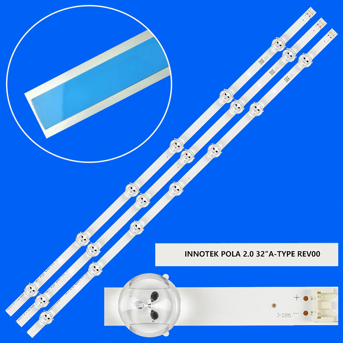 ruban led blanc moderne 32 pouces connecteurs polarité