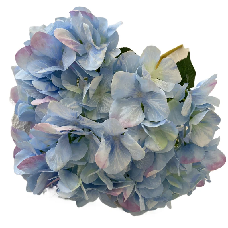 bouquet artificiel hortensias soie bleu blanc rose naturel décoration maison extérieur