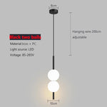 suspension lumineuse moderne or noir sphères blanches câble ajustable mural éclairage intérieur chambre salon