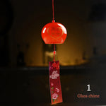 cloches vent japonaises transparentes motifs floraux rubans décoratifs traditionnel kawaii decoration murale interior